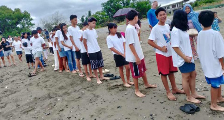 The youth going to a water baptism